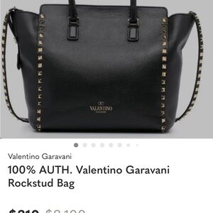 Valentino Garavani Black Rockstud Tote